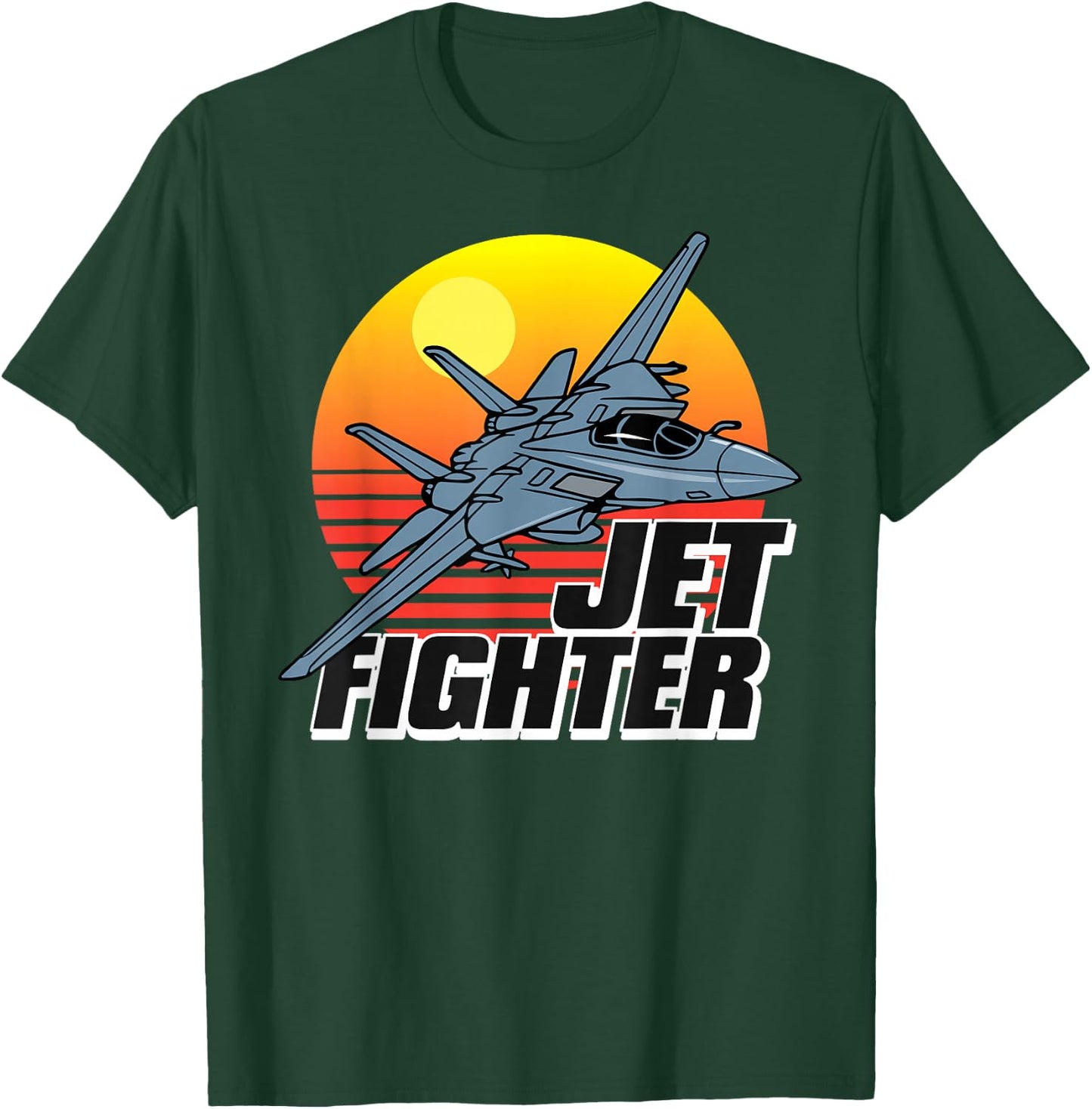 Born to Fly Fighter Jet Plane Kids Boys Airplane T-Shirt - T-Shirt | Forest