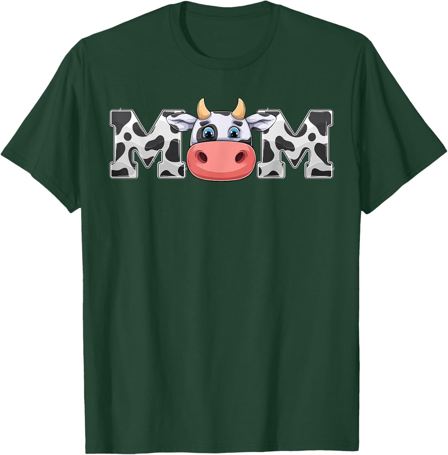 Mom Cow Print Cowboy Animal Pattern Farmer Cow Mother Mom T-Shirt - T-Shirt | Forest