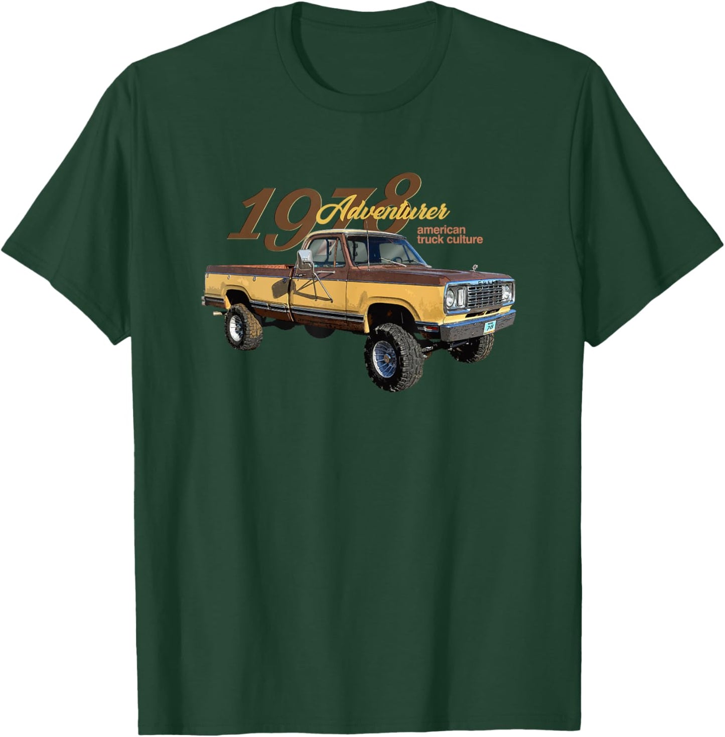 Vintage 1978 Pickup Truck, Classic American Trucks, Car Guys T-Shirt - T-Shirt | Forest