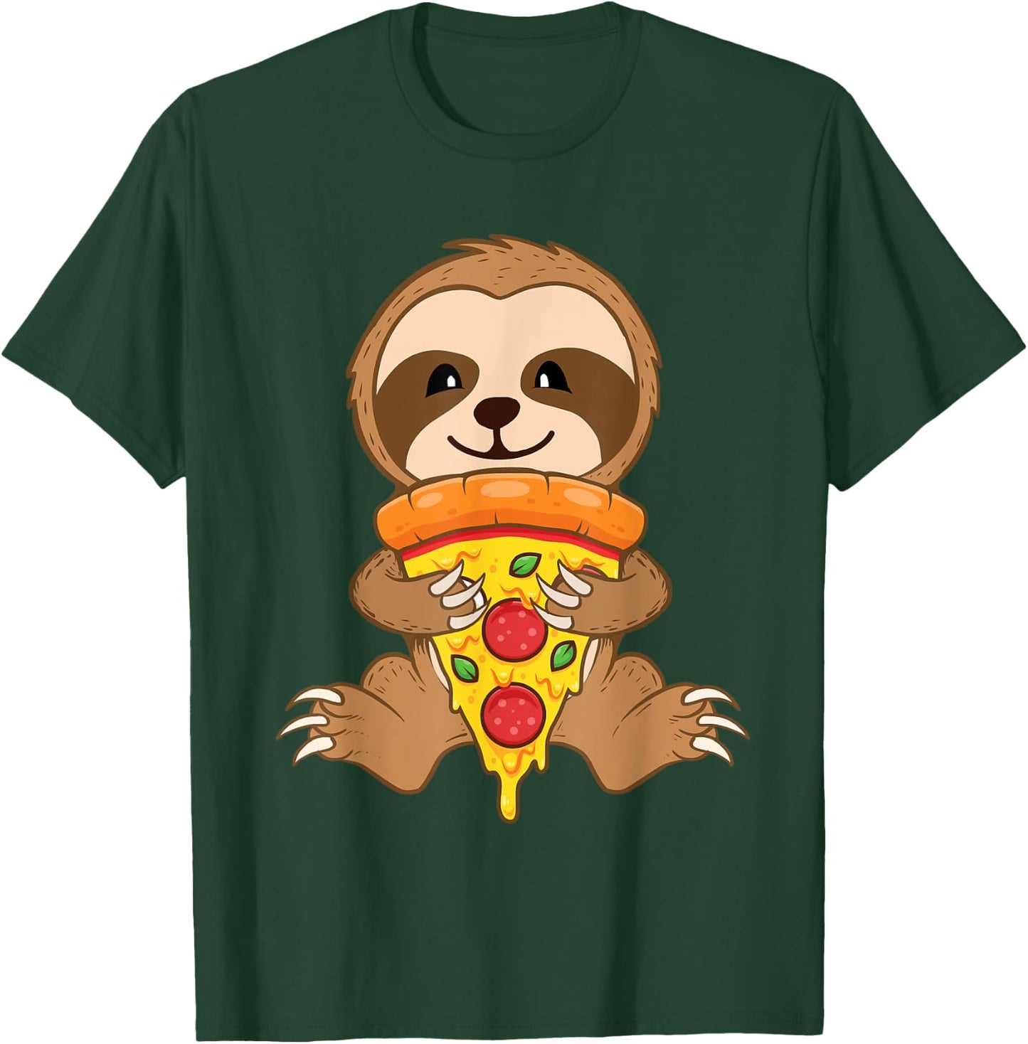Sloth Pizza Lover - Foodie Wildlife Animal Nature Zookeeper T-Shirt - T-Shirt | Forest