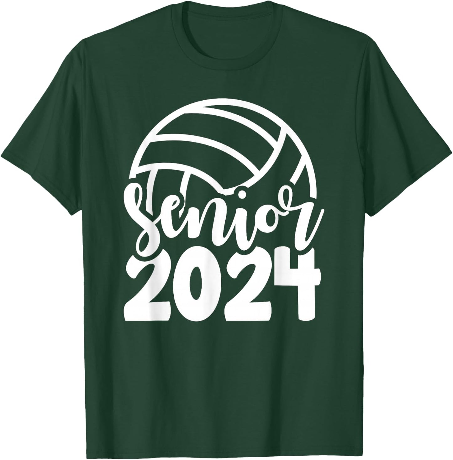 Volleyball Senior Class Of 2024 High School Senior For Girls T-Shirt - T-Shirt | Forest