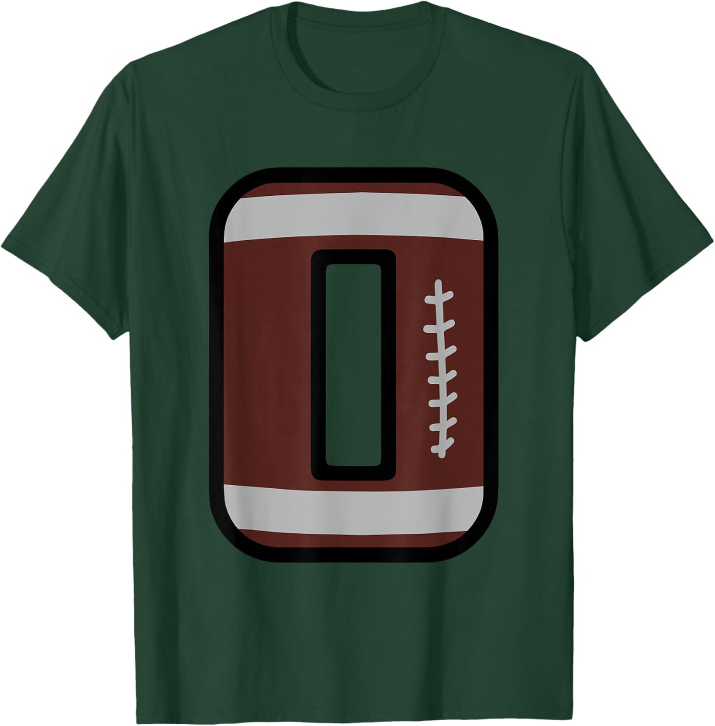 Number #0 Football Number T-Shirt - T-Shirt | Forest