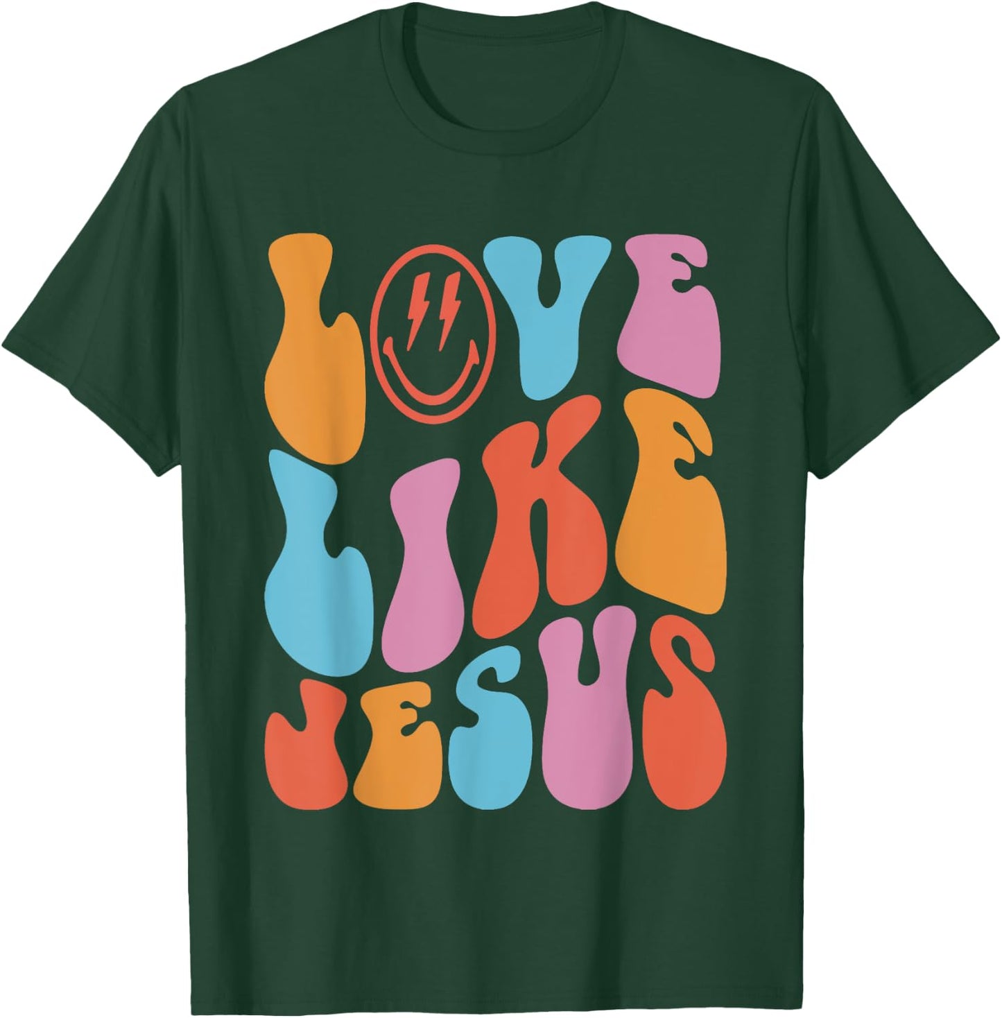 Love Like Jesus Smile Face Aesthetic Trendy Clothing T-Shirt - T-Shirt | Forest