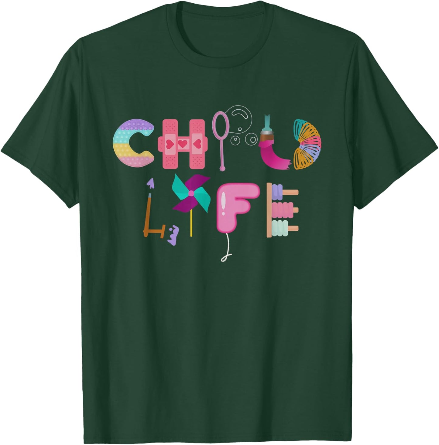 Child Life Specialist Cute CLS Play Therapy CCLS Healthcare T-Shirt - T-Shirt | Forest