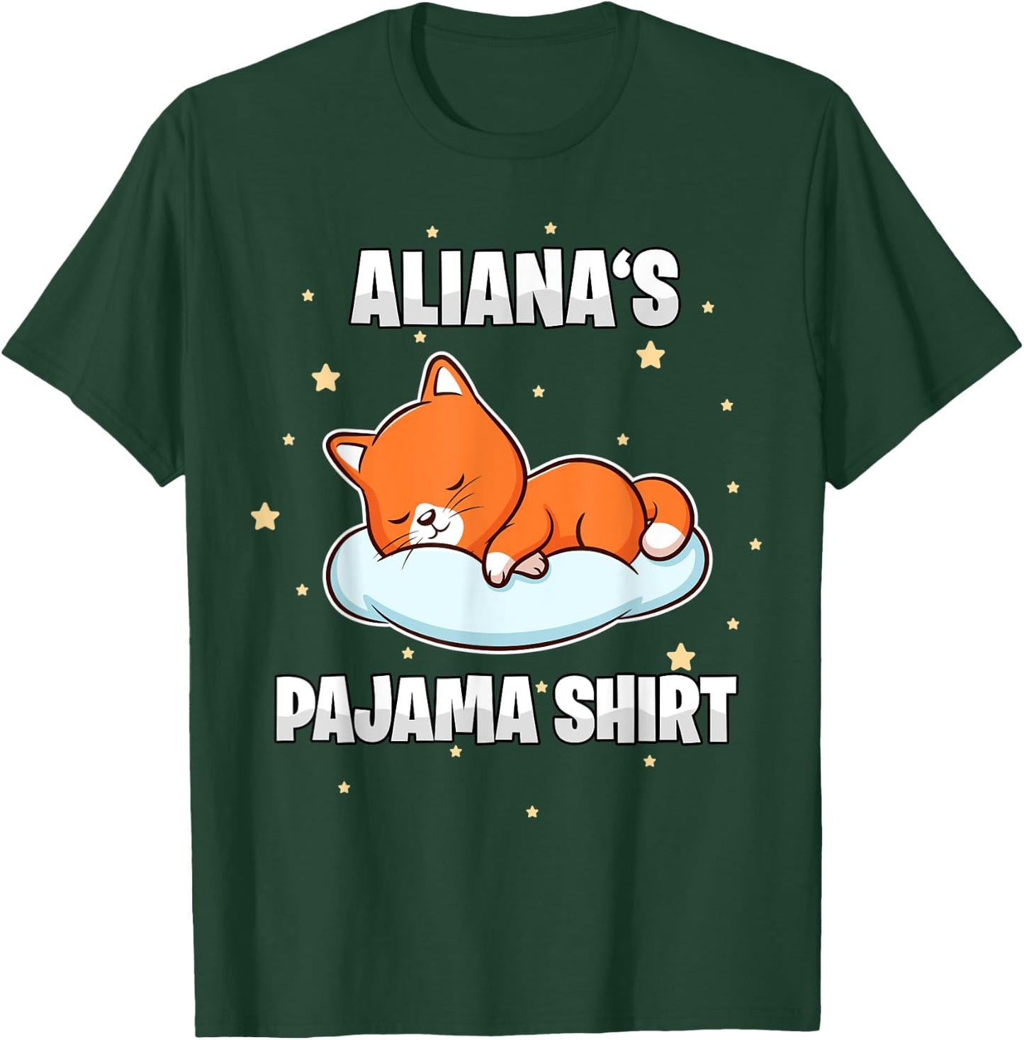Aliana's Pajama Shirt - Personalized Sleeping T-Shirt - T-Shirt | Forest