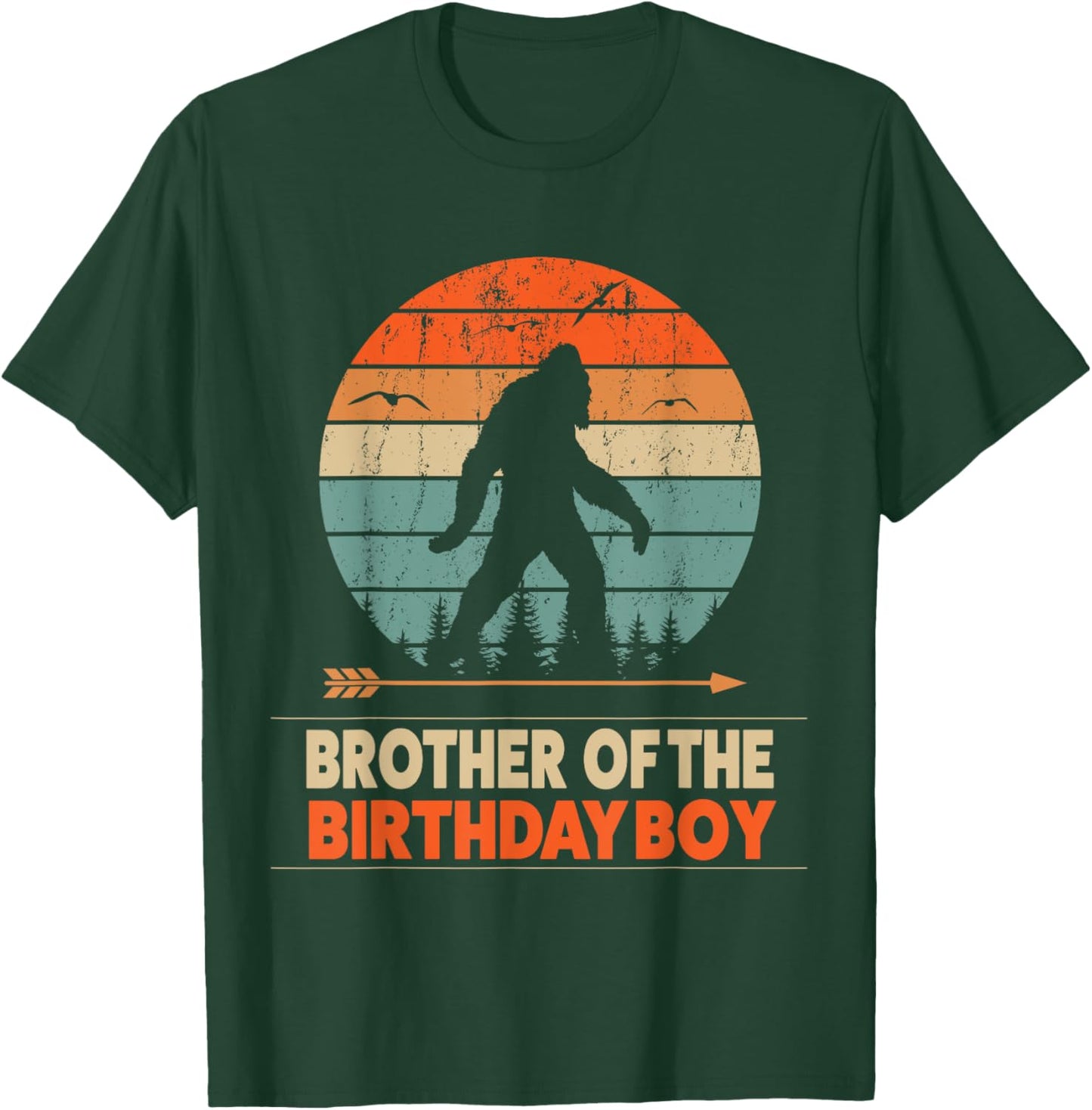 Brother of the Birthday Boy Bigfoot Birthday T-Shirt - T-Shirt | Forest