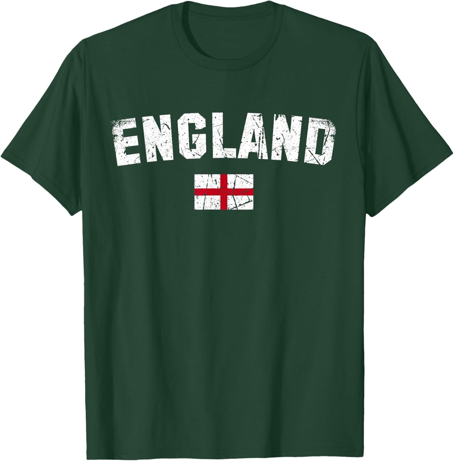 England Flag Vintage | Men Women Kids | England T-Shirt - T-Shirt | Forest