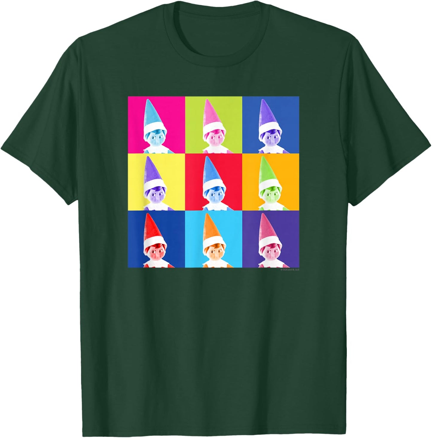 Elf on The Shelf Christmas Pop Color Elf Portrait Squares T-Shirt - T-Shirt | Forest