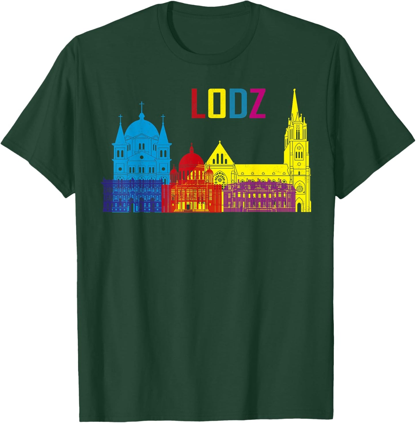 Travel Europe Poland Lodz Polska Polish Vacation Souvenir T-Shirt - T-Shirt | Forest