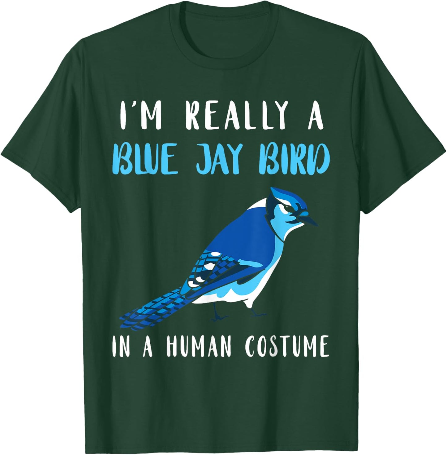 Steller's Jay Blue Jay Bird Human Costume Artistic Animal T-Shirt - T-Shirt | Forest