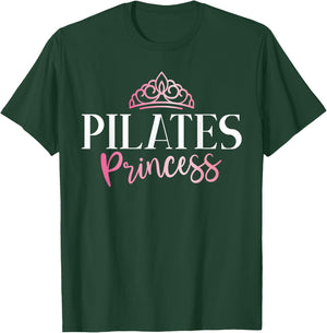 Pilates Gifts Women's Princess Yoga , Black, Small, Short Sleeve, , Lace, Cotton 60% Polyester 40% T-Shirt - T-Shirt | Forest