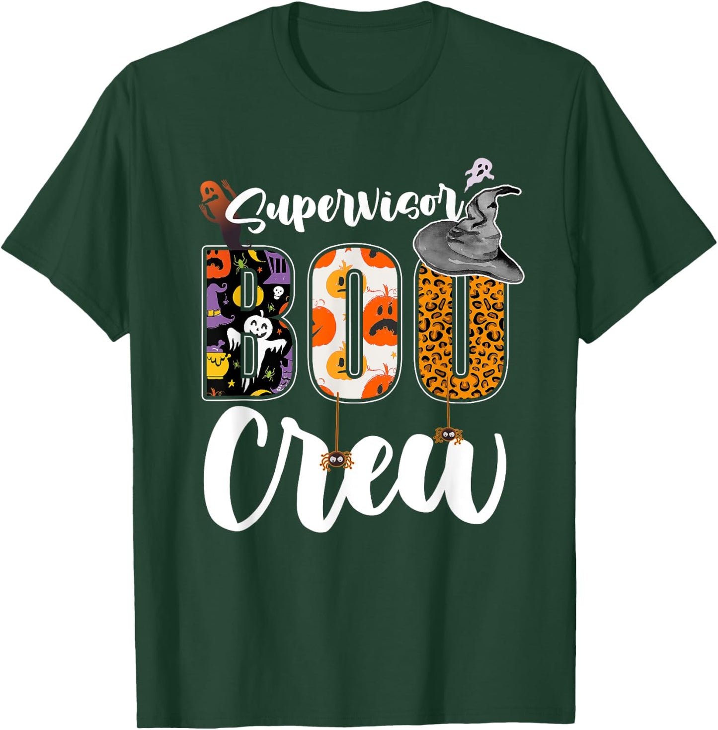 Supervisor Boo Crew Halloween Matching Manager T-Shirt - T-Shirt | Forest