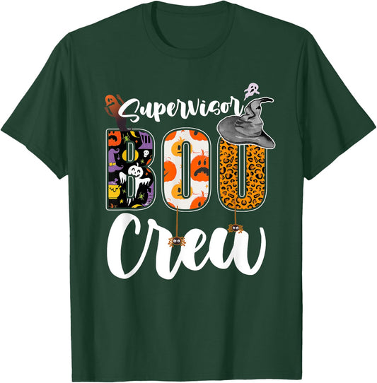 Supervisor Boo Crew Halloween Matching Manager T-Shirt - T-Shirt | Forest