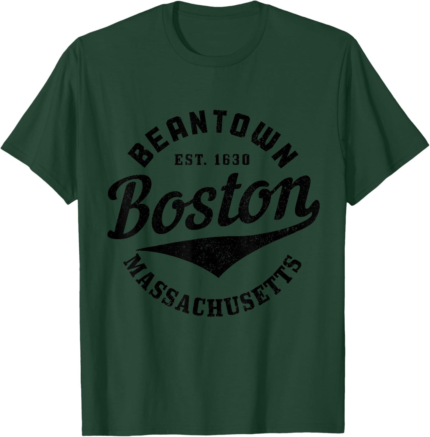 Boston Massachusetts Beantown Est. 1630 Pride Vintage T-Shirt - T-Shirt | Forest