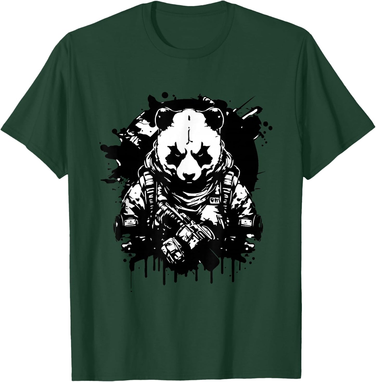 Determined Tactical Panda - Not so Fluffy and Harmless T-Shirt - T-Shirt | Forest