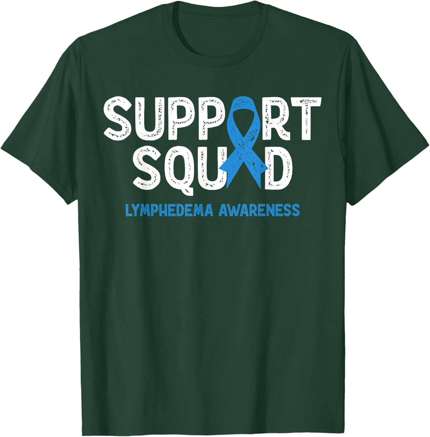 Lymphedema Awareness Support Squad Blue Family Warrior T-Shirt - T-Shirt | Forest