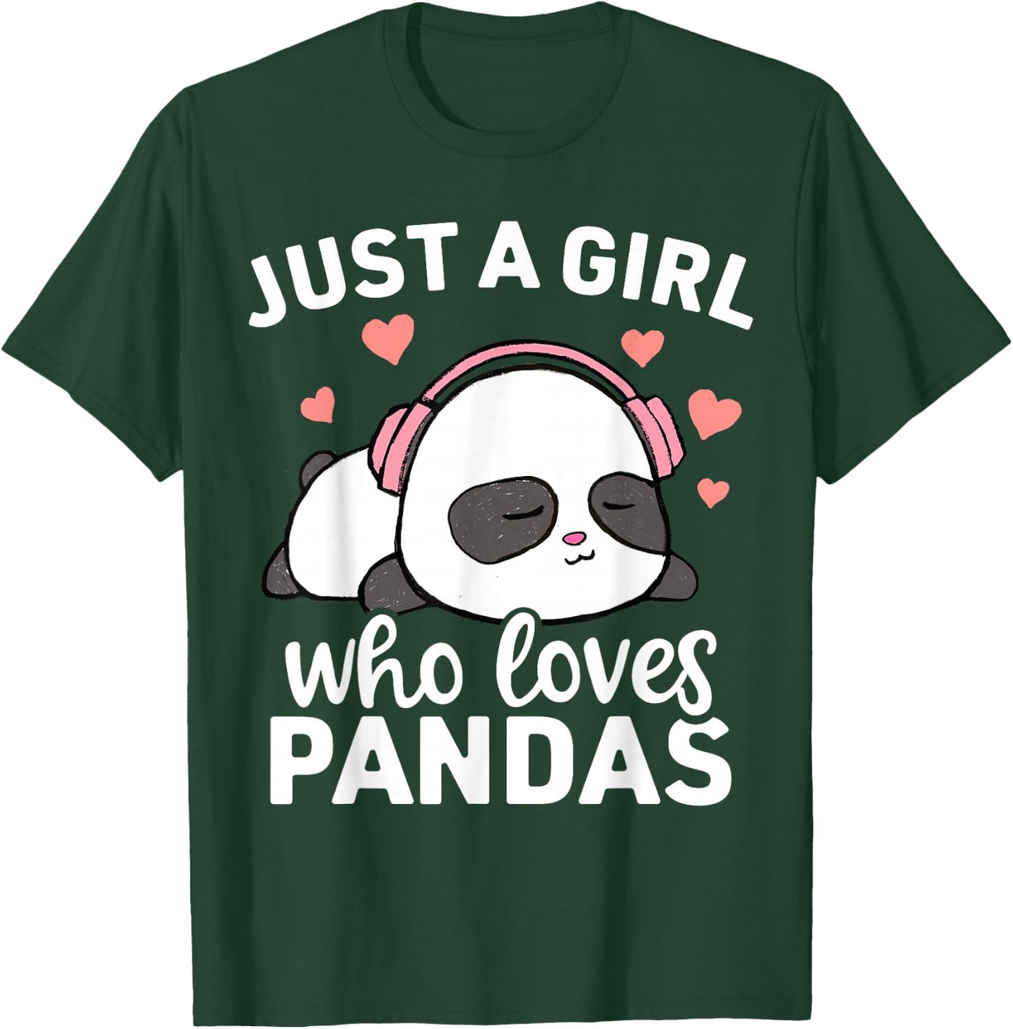 Just A Girl Who Loves Pandas Cute Kawaii Panda T-Shirt - T-Shirt | Forest