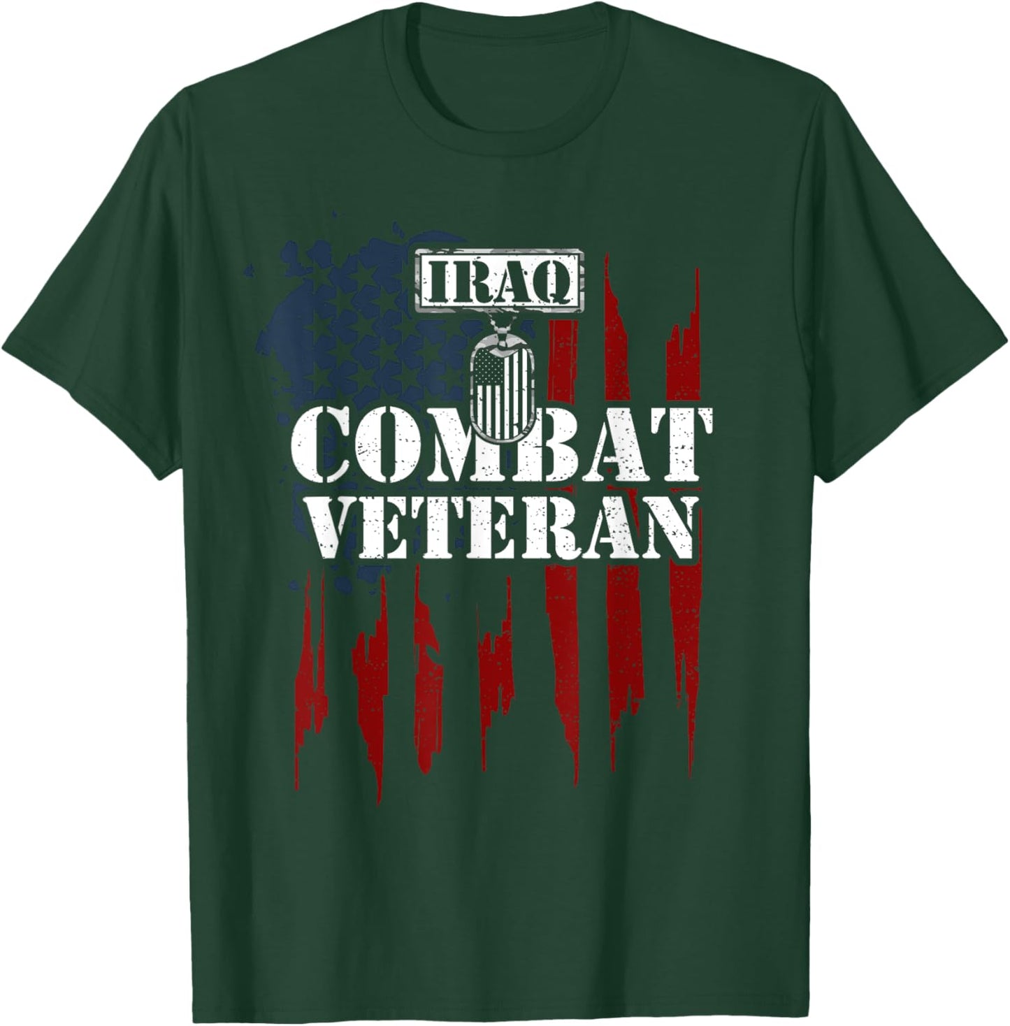 Iraq War: Iraq Combat Veteran - Veteran Sayings T-Shirt - T-Shirt | Forest