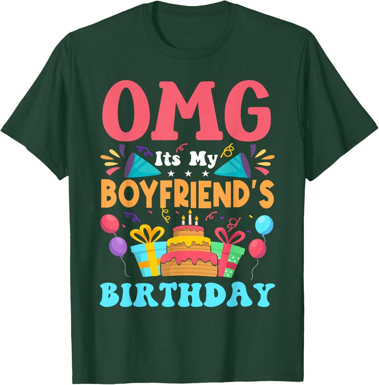 It's My Birthday Boyfriend Gift Family Happy Birthday T-Shirt - T-Shirt | Forest