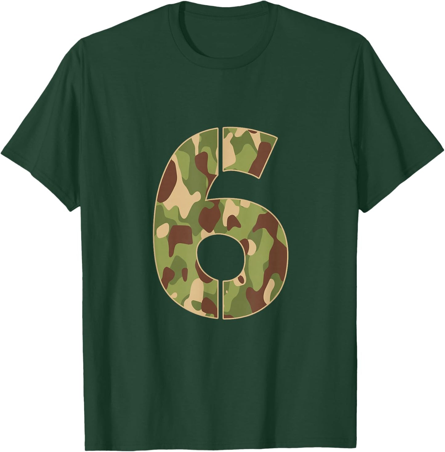 6 Year Old Soldier Military 6th Birthday T-Shirt - T-Shirt | Forest