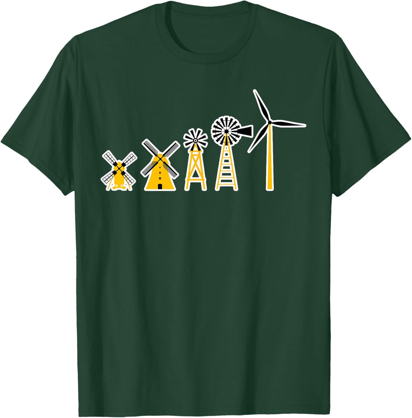 Windmill Technician Windpumps Operator Wind Engineer T-Shirt - T-Shirt | Forest