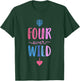 Four Ever Wild 4th Birthday For Girl 4 Year Old Girls T-Shirt - T-Shirt | Forest