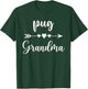 Pug Grandma Funny Pug Dog Lovers Gift Mothers Day T-Shirt - T-Shirt | Forest