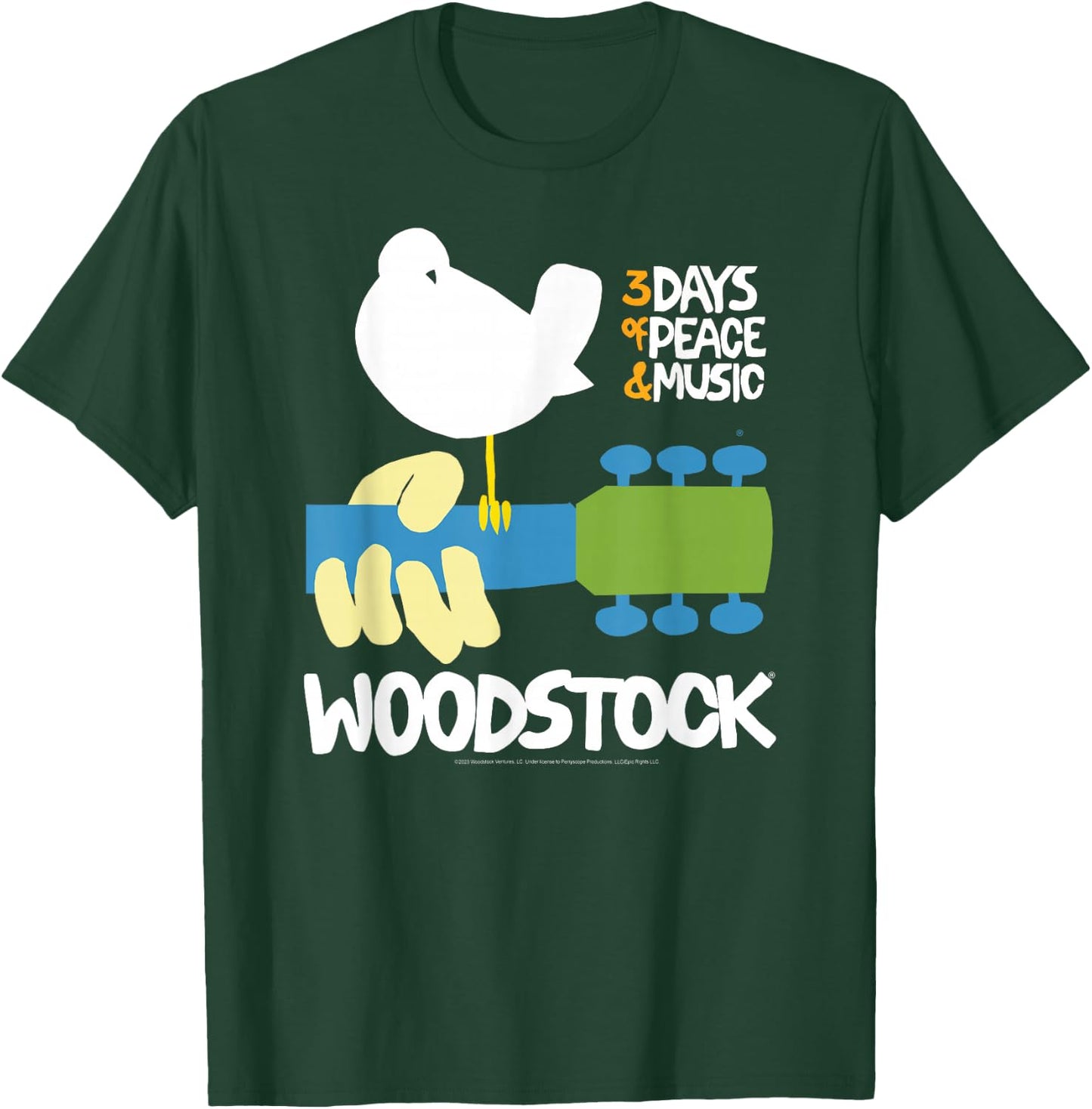 Woodstock - 3 Days Of Peace And Music Poster T-Shirt - T-Shirt | Forest