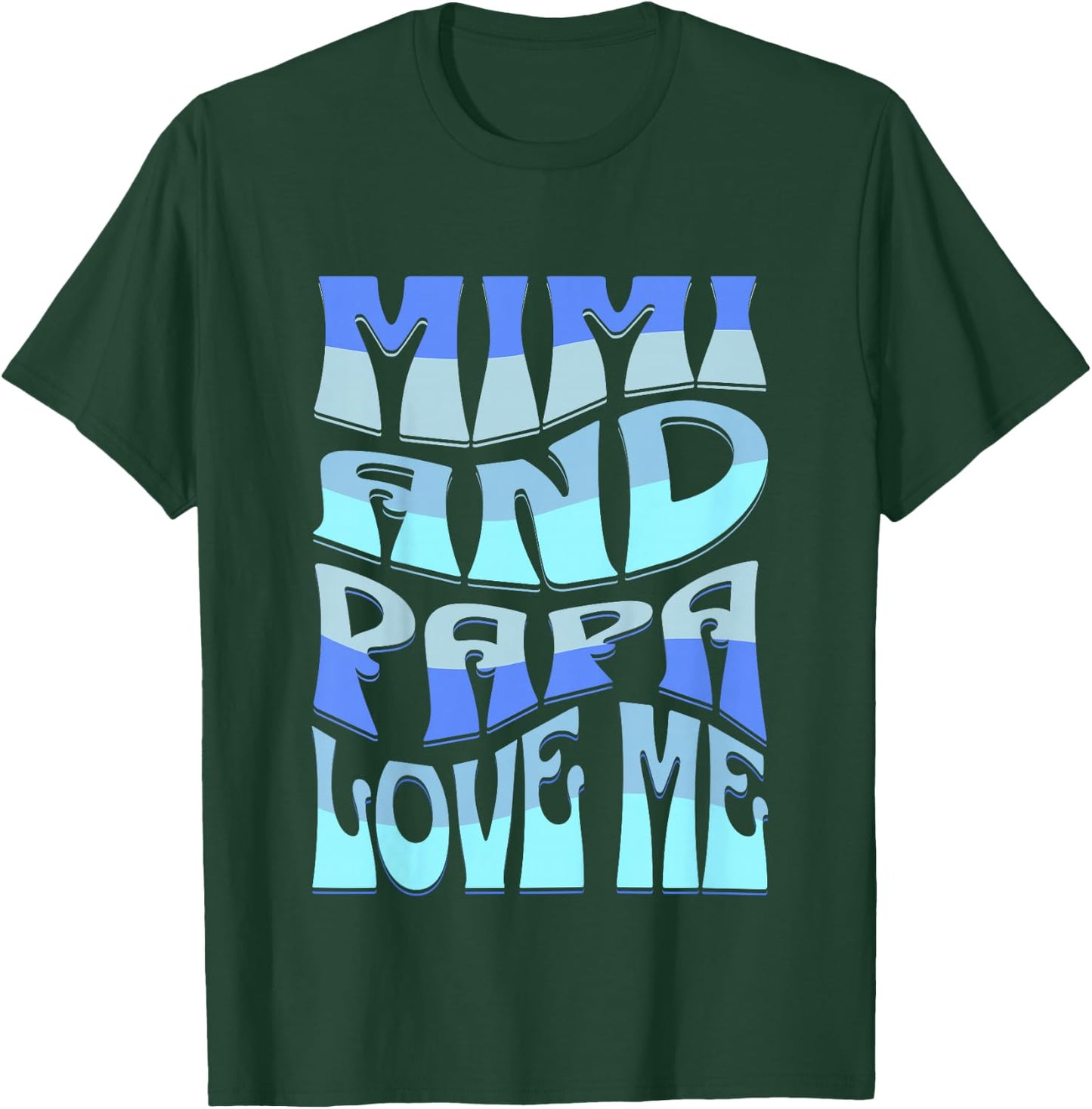 Kids Mimi and Papa Love Me Grandson T-Shirt - T-Shirt | Forest