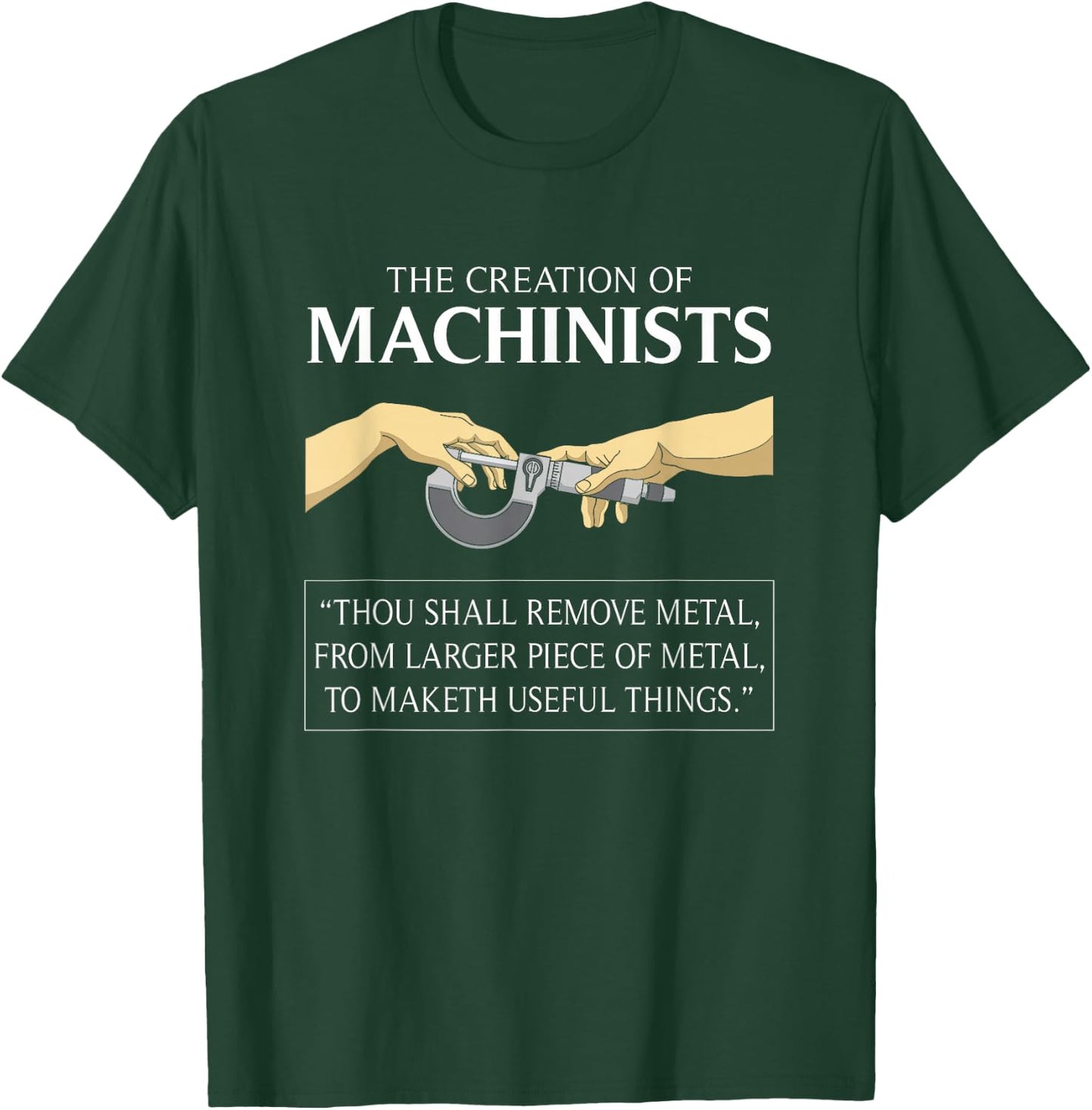 CNC Machinist I Creation of Adam CNC Operator Tools Machine T-Shirt - T-Shirt | Forest