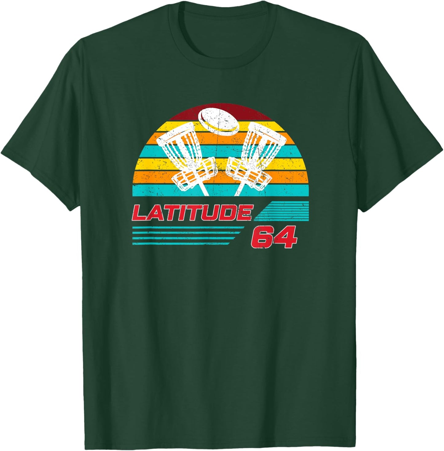 Latitude 64 Disc Golf Retro Vintage Men Women T-Shirt - T-Shirt | Forest