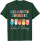Will Work For Snuggles Labor & Delivery Nurse Baby T-Shirt - T-Shirt | Forest