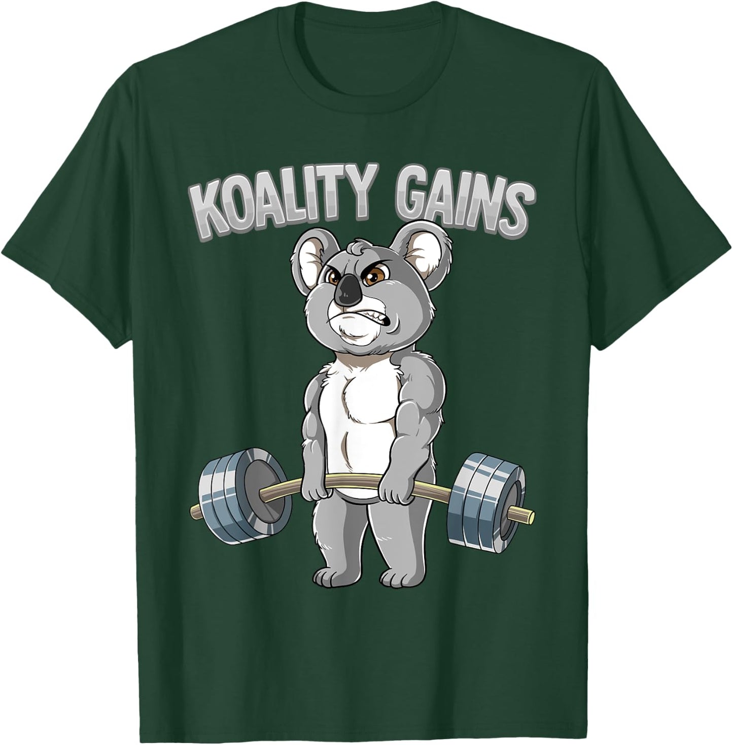 Koality Gains Koala Gym Bodybuilding T-Shirt - T-Shirt | Forest