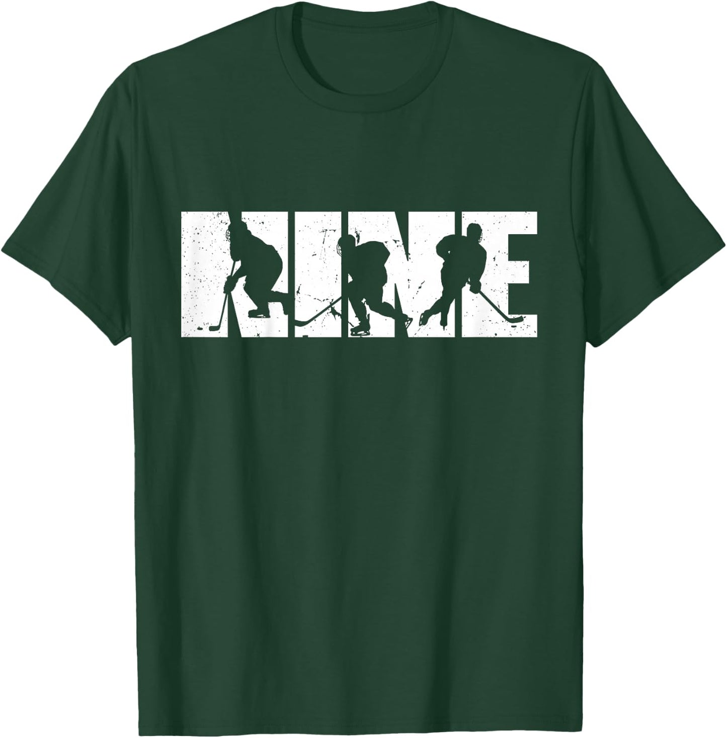 9th Birthday Retro Ice Hockey 9 Years Old Boy Girl T-Shirt - T-Shirt | Forest