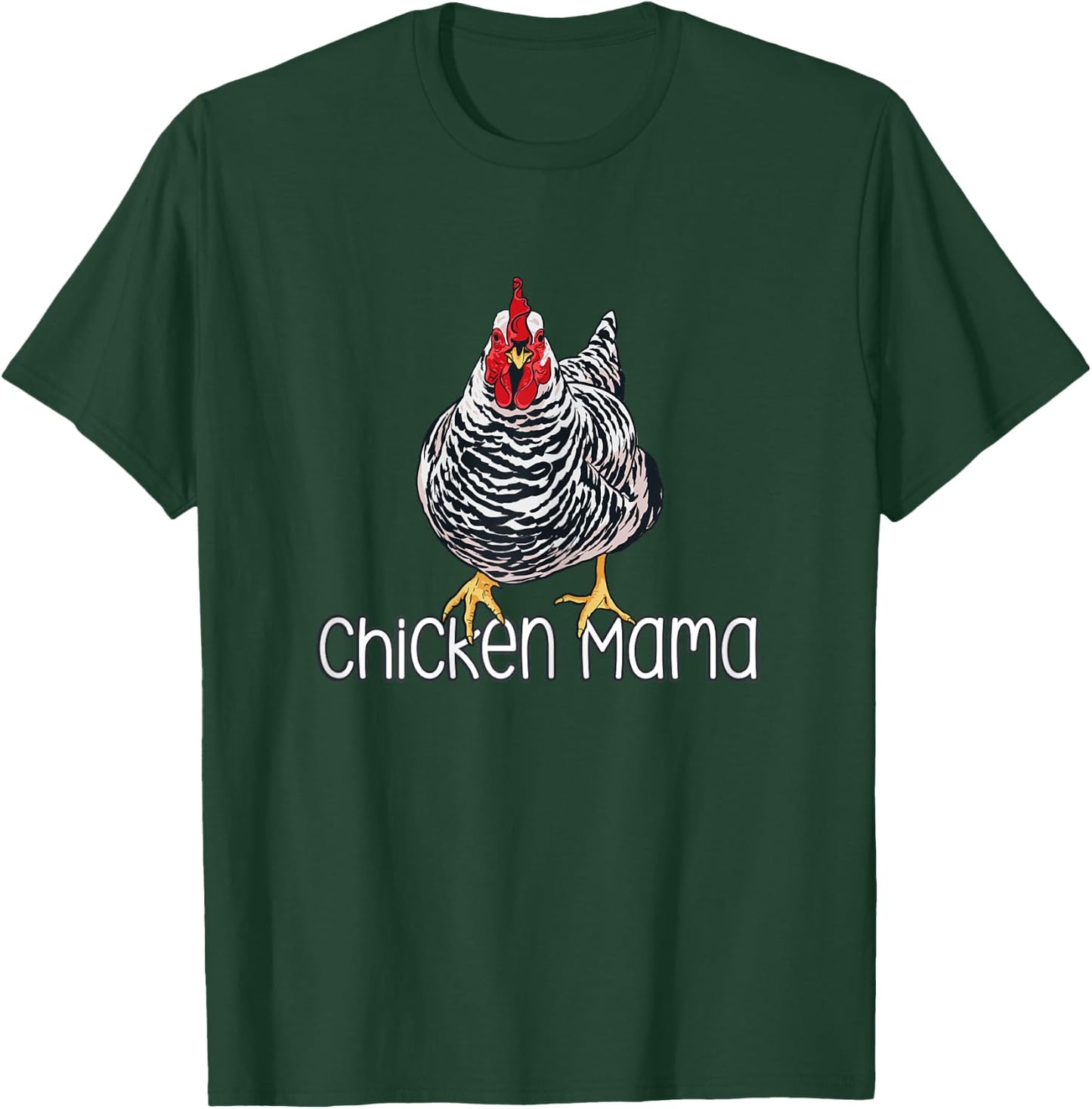 Chicken Mama Plymouth Rock Funny Hen Bird Lover Mom T-Shirt - T-Shirt | Forest