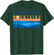 Retro Vintage Sunset Blue Ridge Mountains USA Mountain Range T-Shirt - T-Shirt | Forest
