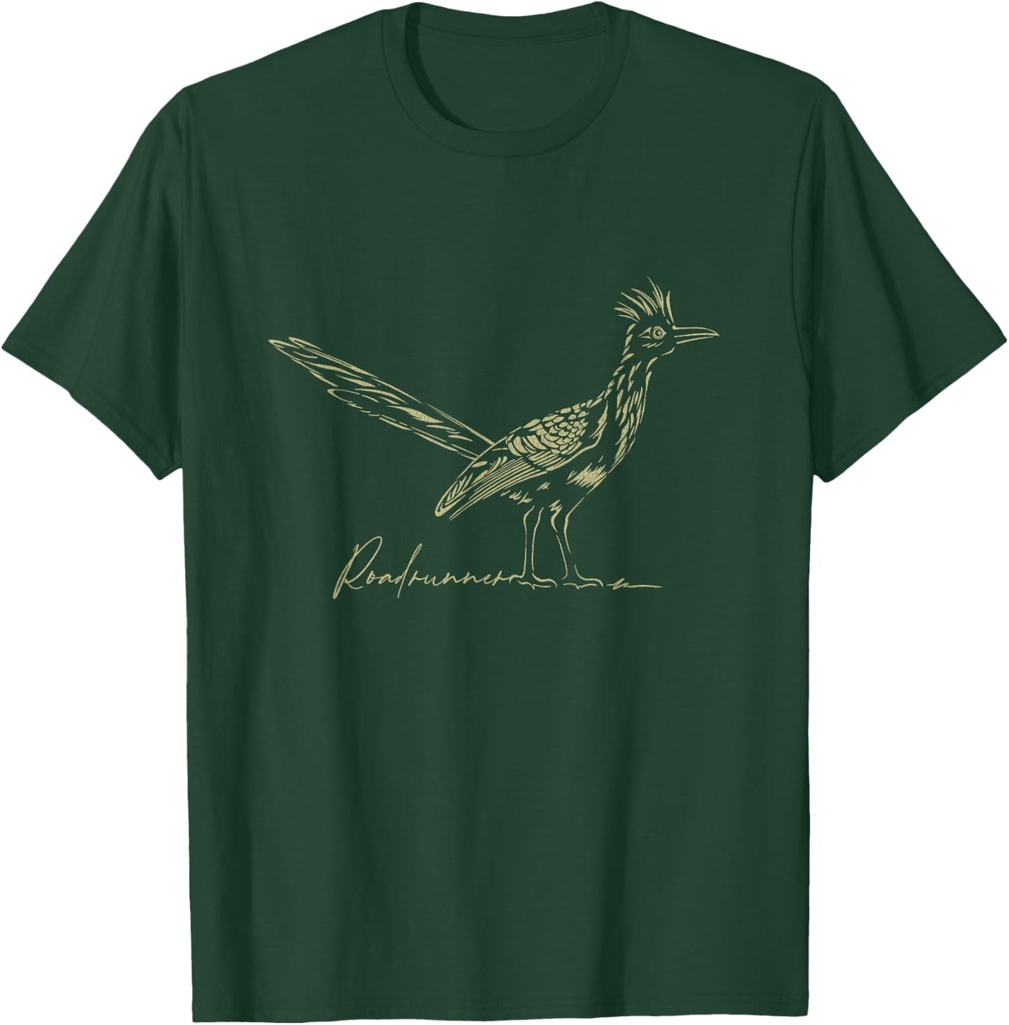 Minimalist Roadrunner Lover Distressed T-Shirt - T-Shirt | Forest