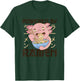 Powered by Ramen Cute Axolotl Eats Ramen Noodles Axolotl T-Shirt - T-Shirt | Forest