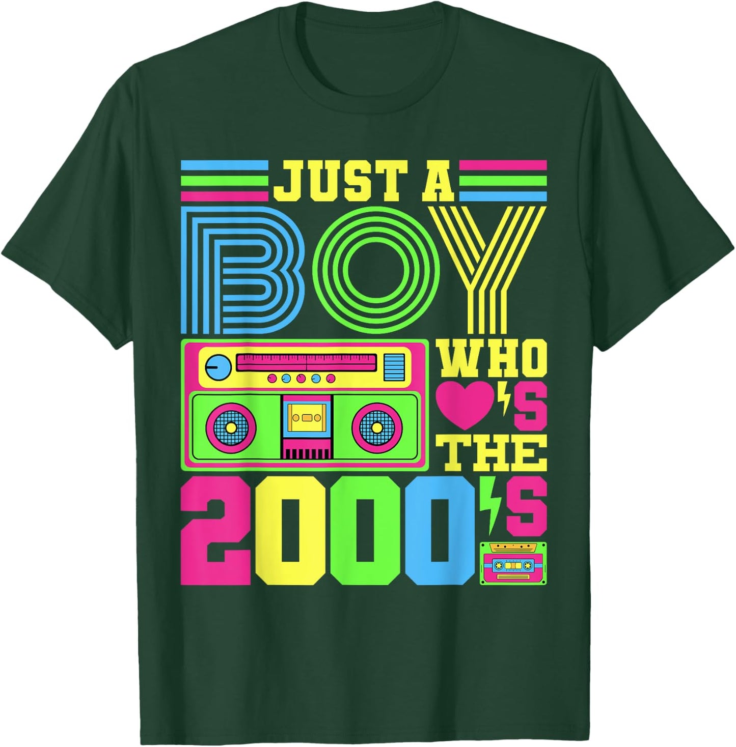 Just A Boy Who Loves The 2000's Party Outfit 2000's Costume T-Shirt - T-Shirt | Forest