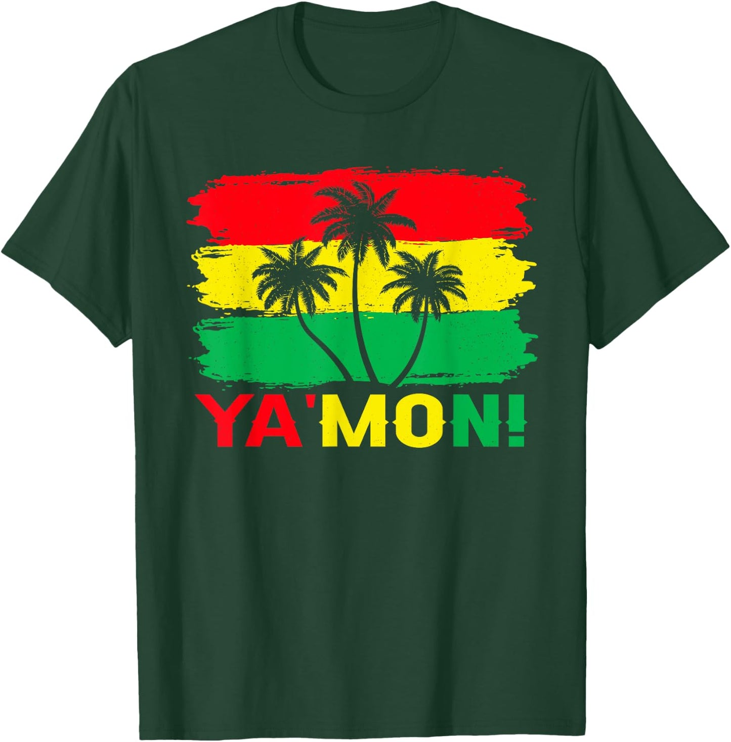 Ya Mon Jamaica Vacation Rasta Reggae Roots T-Shirt - T-Shirt | Forest