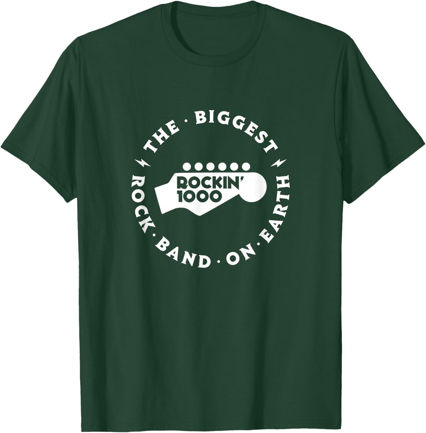 Rockin'1000 The Biggest Rock Band On Earth - circle version T-Shirt - T-Shirt | Forest