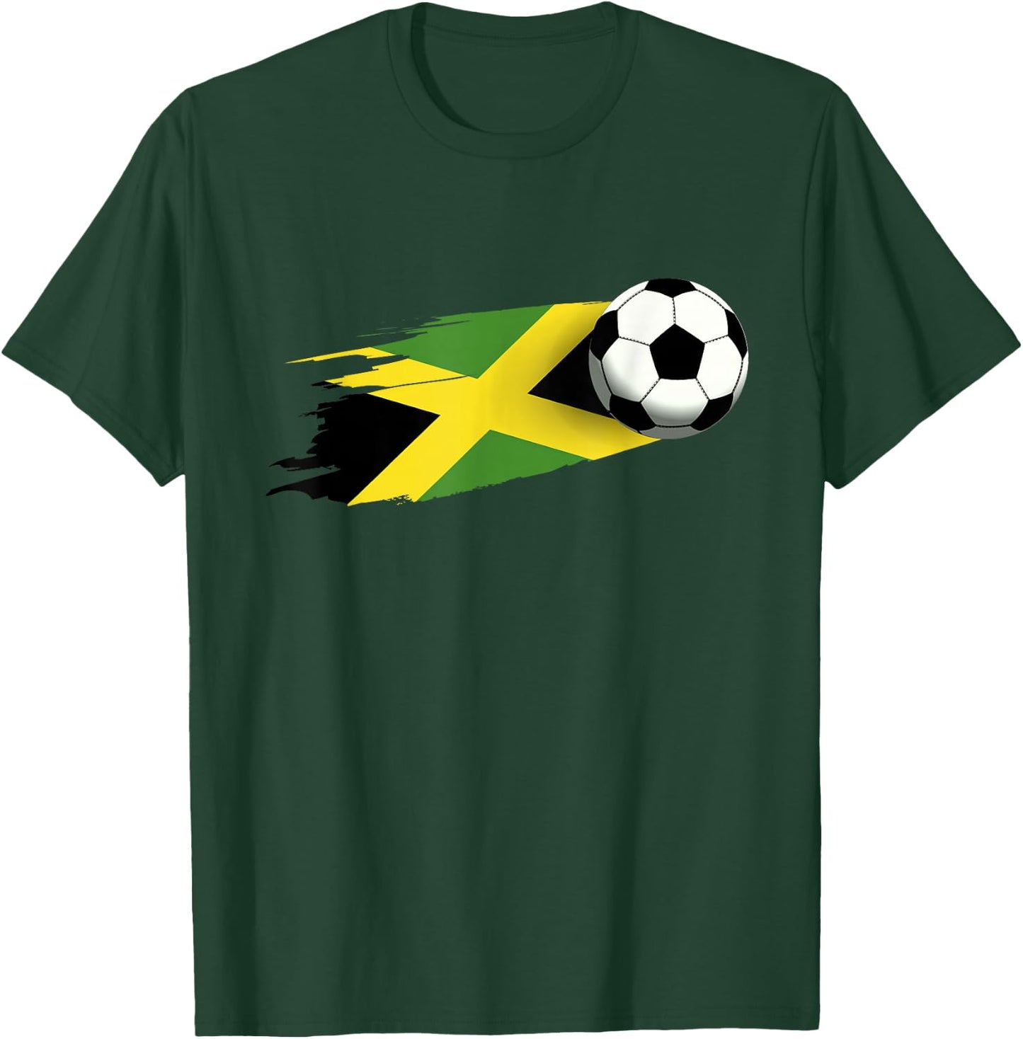 Jamaica Flag Jersey Jamaican Soccer Team Jamaican T-Shirt - T-Shirt | Forest