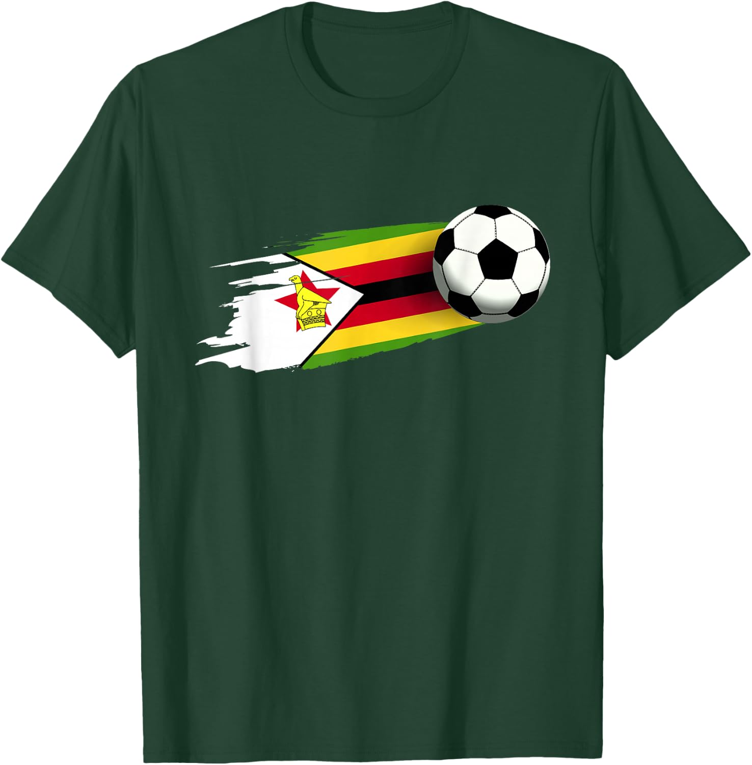Zimbabwe Flag Jersey Zimbabwe Soccer Team Zimbabwe T-Shirt - T-Shirt | Forest