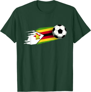 Zimbabwe Flag Jersey Zimbabwe Soccer Team Zimbabwe T-Shirt - T-Shirt | Forest