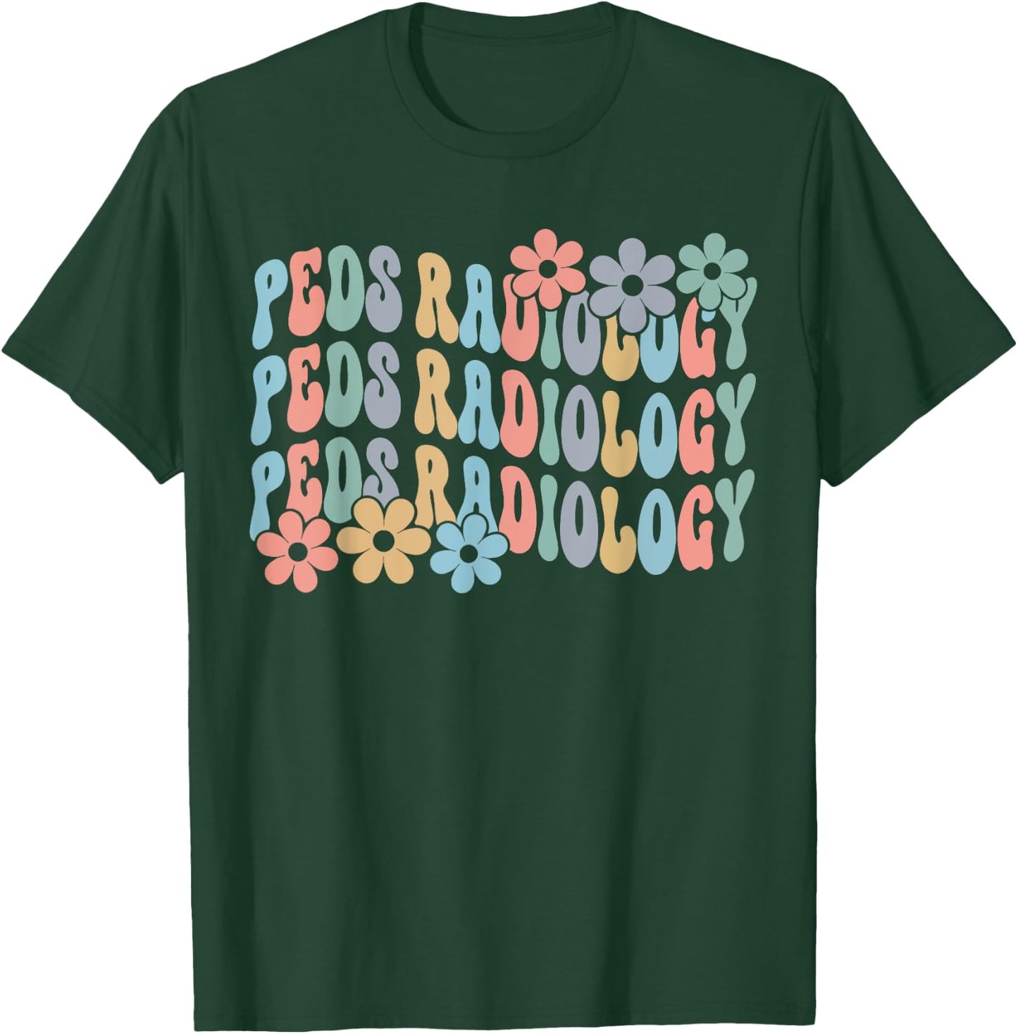 Retro Groovy PEDS Radiology Pediatric Radiologist Xray Tech T-Shirt - T-Shirt | Forest