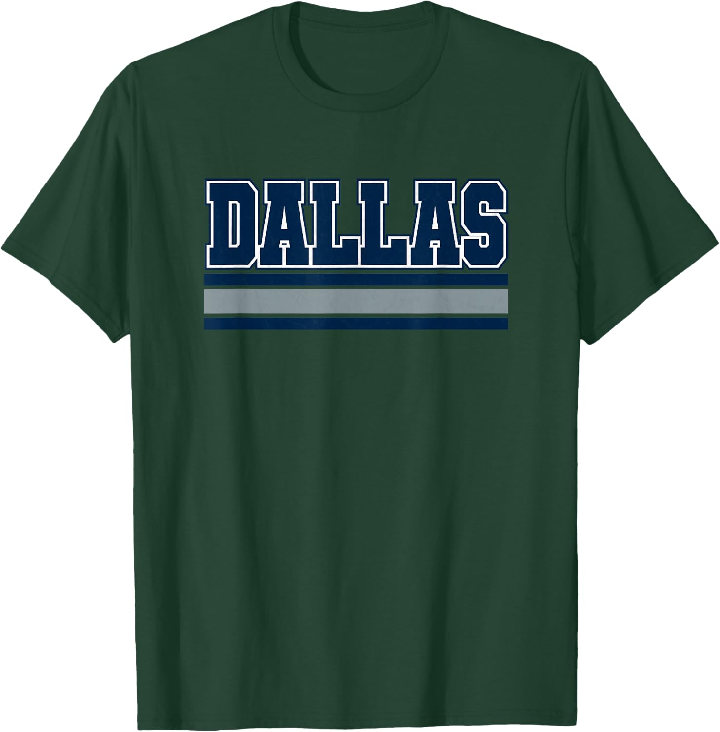 Dallas Blue & Light Grey Throwback Dallas TX Tailgate Party T-Shirt - T-Shirt | Forest