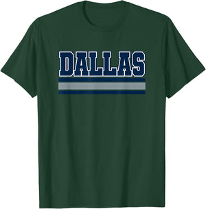 Dallas Blue & Light Grey Throwback Dallas TX Tailgate Party T-Shirt - T-Shirt | Forest