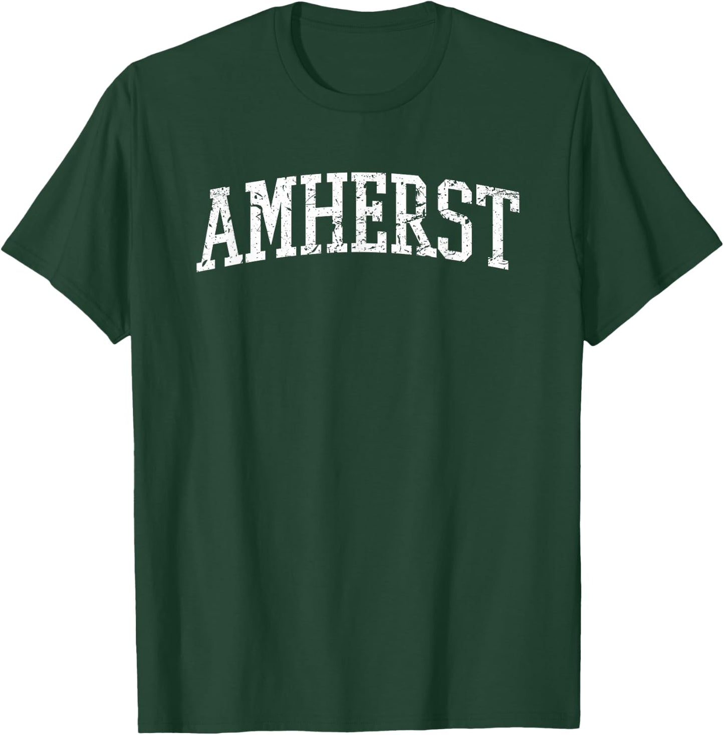 Amherst Mass.- Throwback Design - Vintage Worn Classic T-Shirt - T-Shirt | Forest