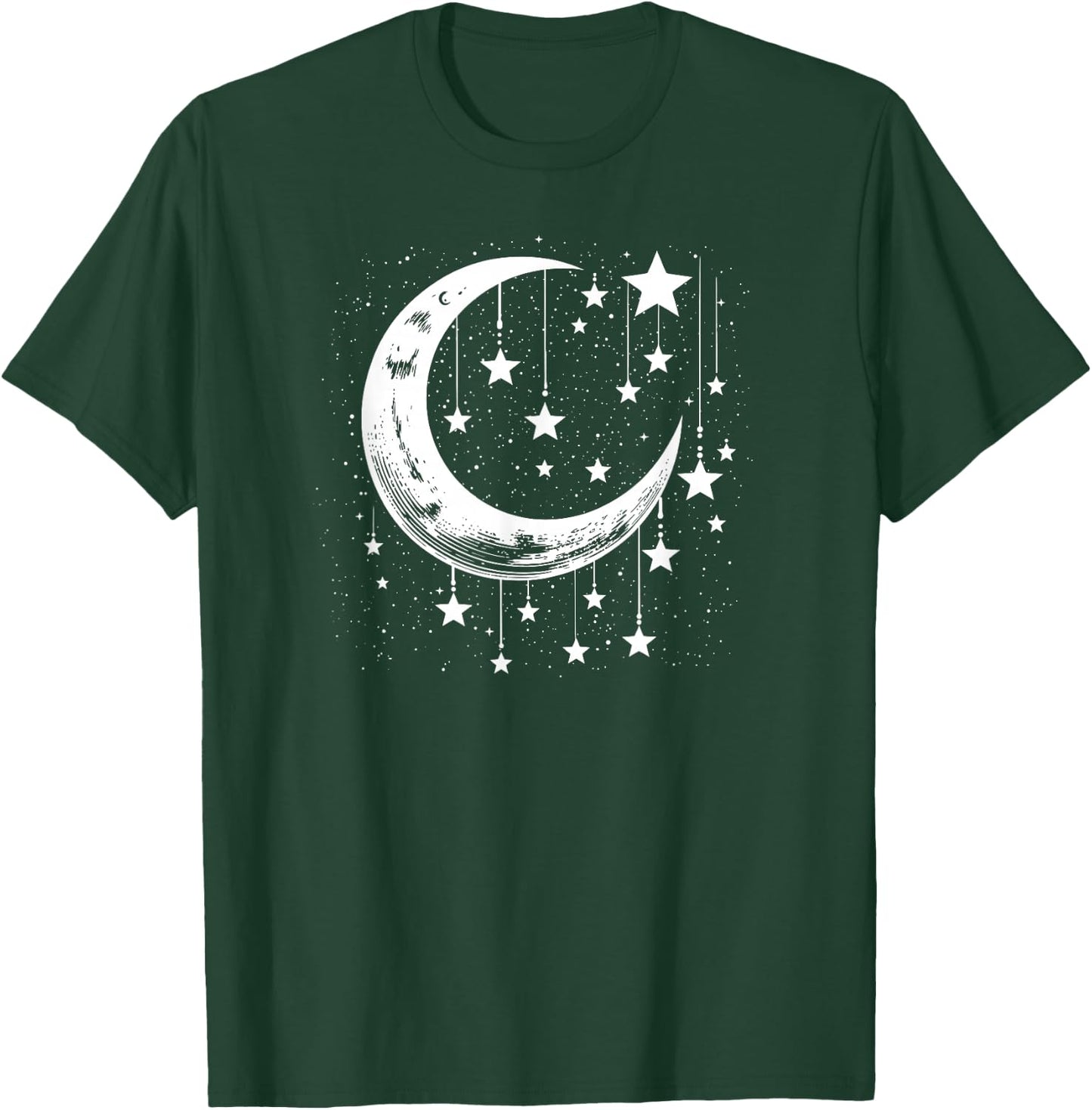 Galaxy Night Sky Moon Lunar Stars Love T-Shirt - T-Shirt | Forest