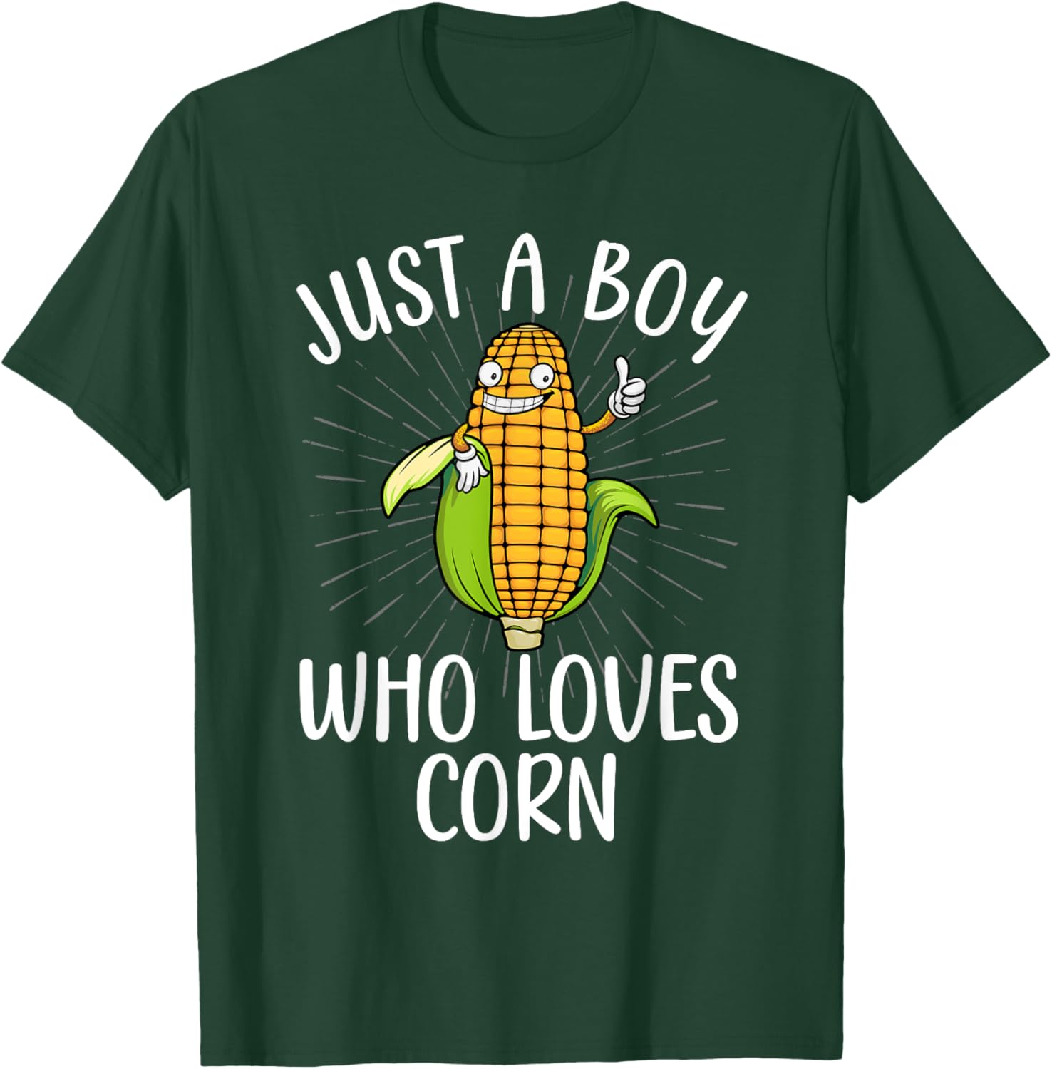 Cute Corn Art For Boys Kids Men Corn On The Cob Farmers Food T-Shirt - T-Shirt | Forest